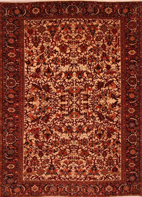 Heriz Beige Hand Knotted 95 X 130 Area Rug 100-23765 Image 0