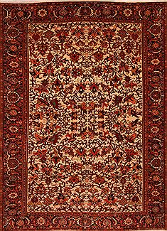 Heriz Beige Hand Knotted 9'5" X 13'0"  Area Rug 100-23765