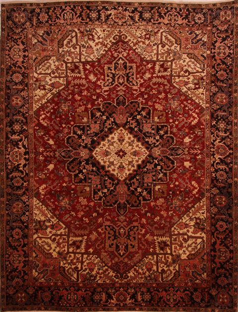 Heriz Red Hand Knotted 910 X 129 Area Rug 100-23768 Image 0