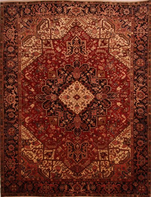 Kashan Red Hand Knotted 102 X 143 Area Rug 100-23769 Image 0
