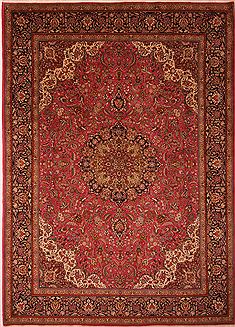 Tabriz Red Hand Knotted 9'8" X 13'4"  Area Rug 100-23774