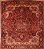 Heriz Red Square Hand Knotted 109 X 120  Area Rug 100-23778 Thumb 0