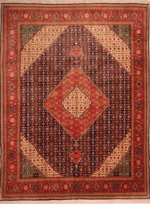 Tabriz Red Hand Knotted 96 X 127 Area Rug 100-23781 Image 0