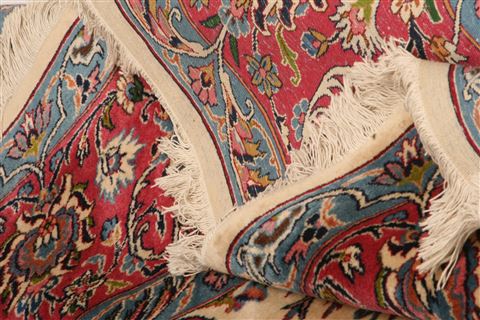 Tabriz Beige Hand Knotted 100 X 130 Area Rug 100-23785 Image 2