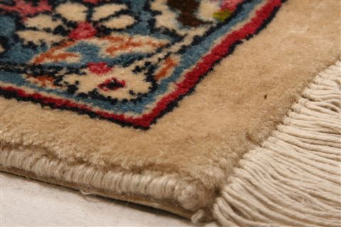 Tabriz Beige Hand Knotted 100 X 130 Area Rug 100-23785 Image 5
