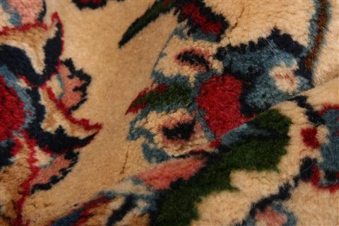 Tabriz Beige Hand Knotted 100 X 130 Area Rug 100-23785 Image 6