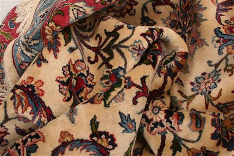 Tabriz Beige Hand Knotted 100 X 130 Area Rug 100-23785 Image 7