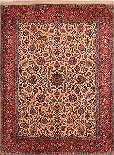 Tabriz Beige Hand Knotted 10'0" X 13'0"  Area Rug 100-23785