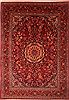 Birjand Red Hand Knotted 96 X 139  Area Rug 100-23788 Thumb 0
