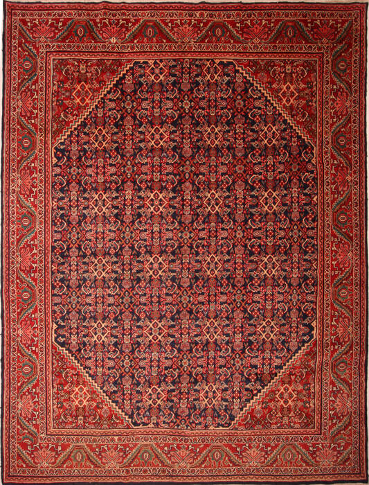 Mahal Red Hand Knotted 107 X 1311  Area Rug 253-23791 Image 0