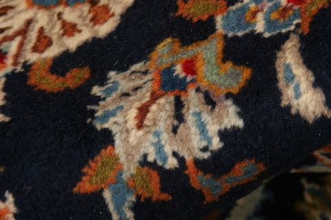 Kashan Blue Hand Knotted 910 X 138 Area Rug 100-23794 Image 1