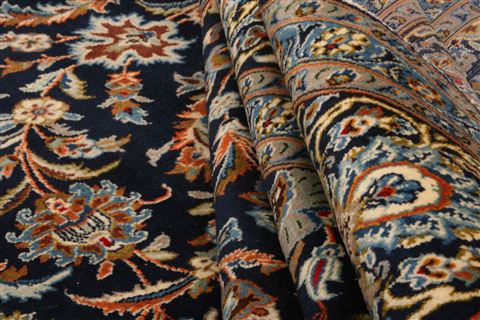 Kashan Blue Hand Knotted 910 X 138 Area Rug 100-23794 Image 3