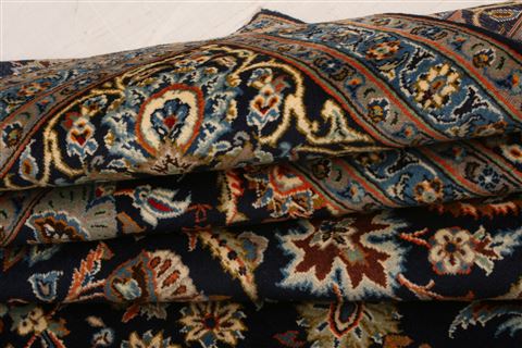 Kashan Blue Hand Knotted 910 X 138 Area Rug 100-23794 Image 5