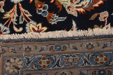 Kashan Blue Hand Knotted 910 X 138 Area Rug 100-23794 Image 7