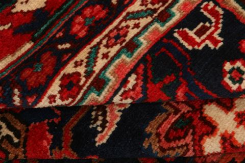 Heriz Blue Hand Knotted 109 X 132 Area Rug 100-23795 Image 3