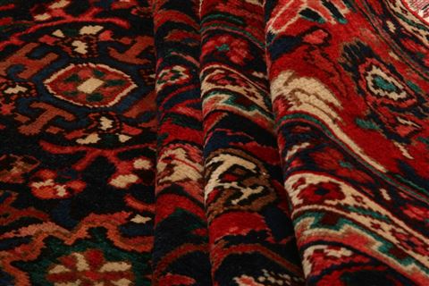 Heriz Blue Hand Knotted 109 X 132 Area Rug 100-23795 Image 4