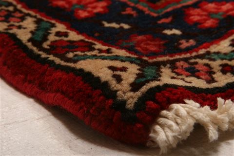 Heriz Blue Hand Knotted 109 X 132 Area Rug 100-23795 Image 9