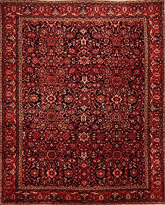 Persian Heriz Blue Rectangle 10x14 ft Wool Carpet 23795