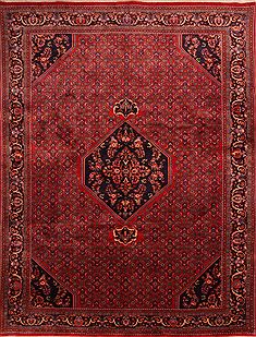 Bidjar Red Hand Knotted 10'1" X 13'0"  Area Rug 100-23801