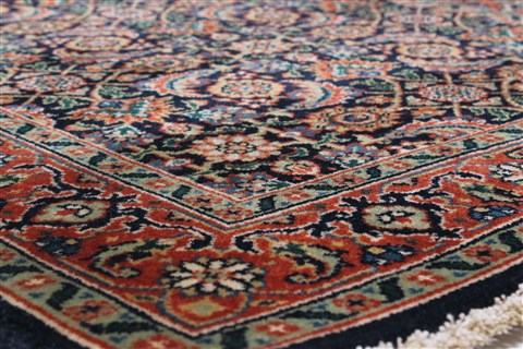 Herati Blue Runner Hand Knotted 27 X 97 Area Rug 250-23802 Image 6