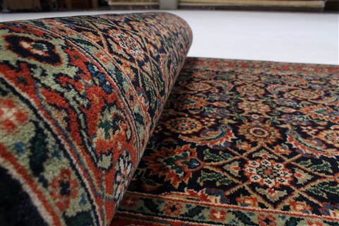 Herati Blue Runner Hand Knotted 27 X 97 Area Rug 250-23802 Image 9