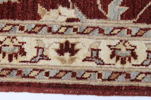 Pishavar Red Runner Hand Knotted 28 X 911  Area Rug 250-23803 Image 4