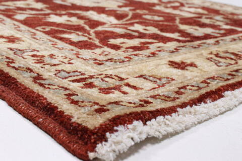 Pishavar Red Runner Hand Knotted 28 X 911  Area Rug 250-23803 Image 7