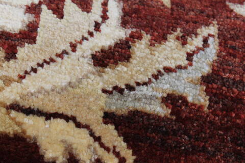 Pishavar Red Runner Hand Knotted 28 X 911  Area Rug 250-23803 Image 9