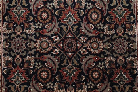 Herati Black Runner Hand Knotted 27 X 102 Area Rug 250-23804 Image 9