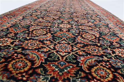 Herati Blue Runner Hand Knotted 25 X 911 Area Rug 250-23807 Image 2