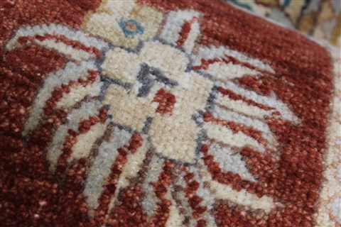 Ziegler Brown Runner Hand Knotted 26 X 102 Area Rug 250-23809 Image 7