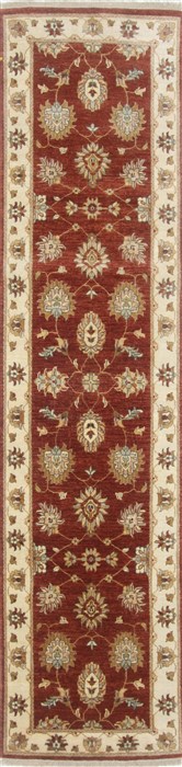 Ziegler Brown Runner Hand Knotted 26 X 102 Area Rug 250-23809 Image 0