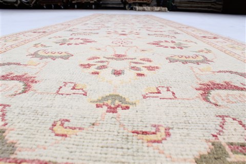 Pishavar Green Runner Hand Knotted 29 X 103 Area Rug 250-23810 Image 4