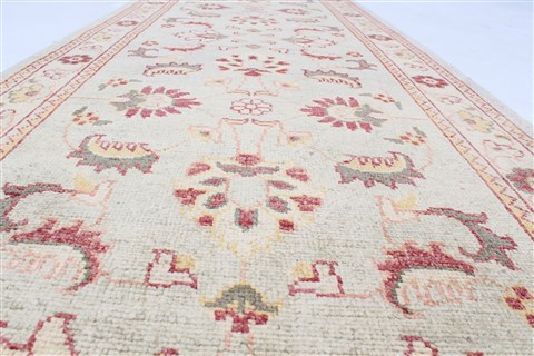 Pishavar Green Runner Hand Knotted 29 X 103 Area Rug 250-23810 Image 5