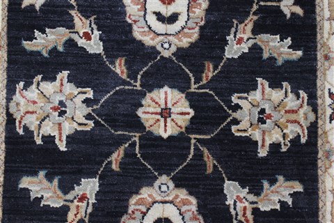 Ziegler Black Runner Hand Knotted 26 X 102 Area Rug 250-23811 Image 5