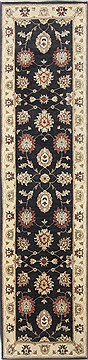 Ziegler Black Runner Hand Knotted 2'6" X 10'2"  Area Rug 250-23811