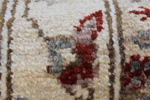 Pishavar Beige Runner Hand Knotted 28 X 98 Area Rug 250-23815 Image 11