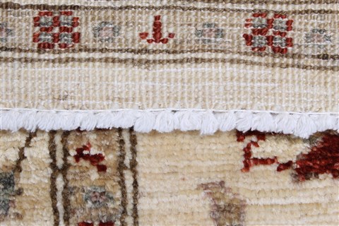 Pishavar Beige Runner Hand Knotted 28 X 98 Area Rug 250-23815 Image 2