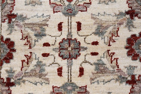 Pishavar Beige Runner Hand Knotted 28 X 98 Area Rug 250-23815 Image 5