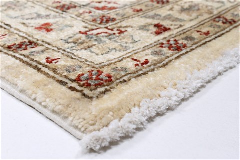 Pishavar Beige Runner Hand Knotted 28 X 98 Area Rug 250-23815 Image 7