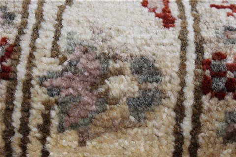 Pishavar Beige Runner Hand Knotted 28 X 98 Area Rug 250-23815 Image 8