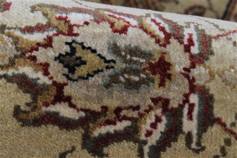 Kashan Beige Runner Hand Knotted 26 X 101 Area Rug 250-23817 Image 10