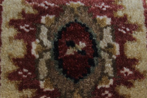 Kashan Beige Runner Hand Knotted 26 X 101 Area Rug 250-23817 Image 12