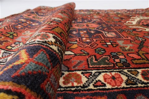 Karajeh Red Runner Hand Knotted 35 X 96 Area Rug 250-23835 Image 12