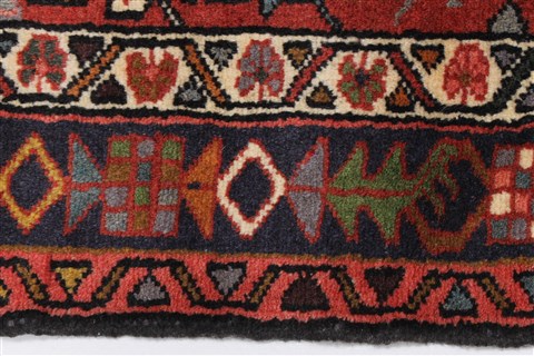 Karajeh Red Runner Hand Knotted 35 X 96 Area Rug 250-23835 Image 4