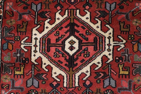 Karajeh Red Runner Hand Knotted 35 X 96 Area Rug 250-23835 Image 6