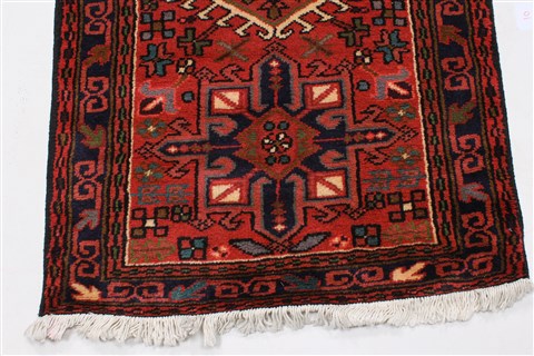 Karajeh Red Runner Hand Knotted 27 X 124 Area Rug 250-23840 Image 6