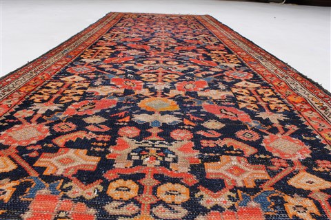 Malayer Blue Runner Hand Knotted 33 X 910 Area Rug 250-23854 Image 2