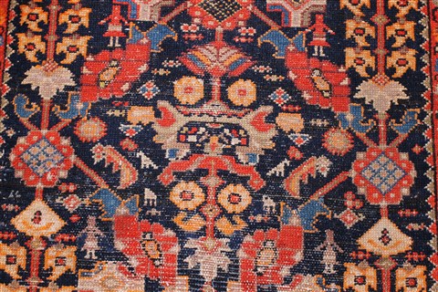 Malayer Blue Runner Hand Knotted 33 X 910 Area Rug 250-23854 Image 5