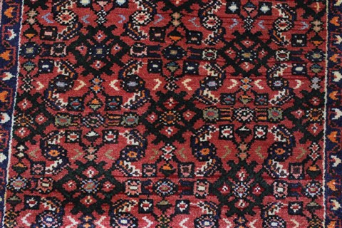 Hamedan Purple Runner Hand Knotted 31 X 1011 Area Rug 250-23855 Image 3